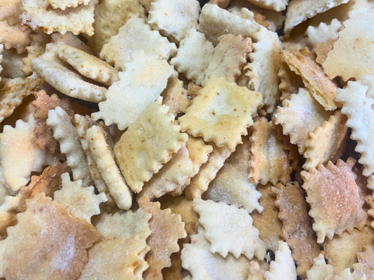 Buttery Sourdough Crackers